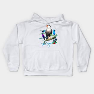 Caracara Tropical Exotic Birds Collection Kids Hoodie